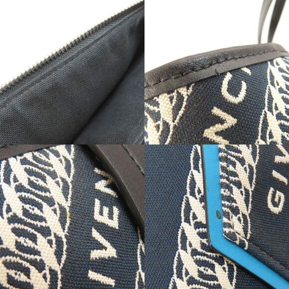Givenchy Shoulder Bag Navy Canvas Tote Bag (Pre-Owned) - Picture 7 of 11